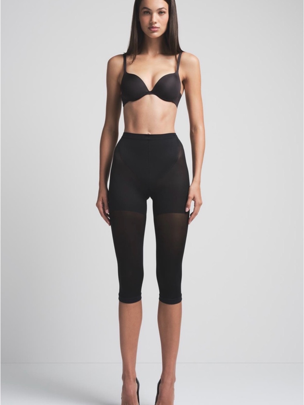 NEW! Skims High-Waist Brown Capri Shaping Leggings size XXS beige in last pic